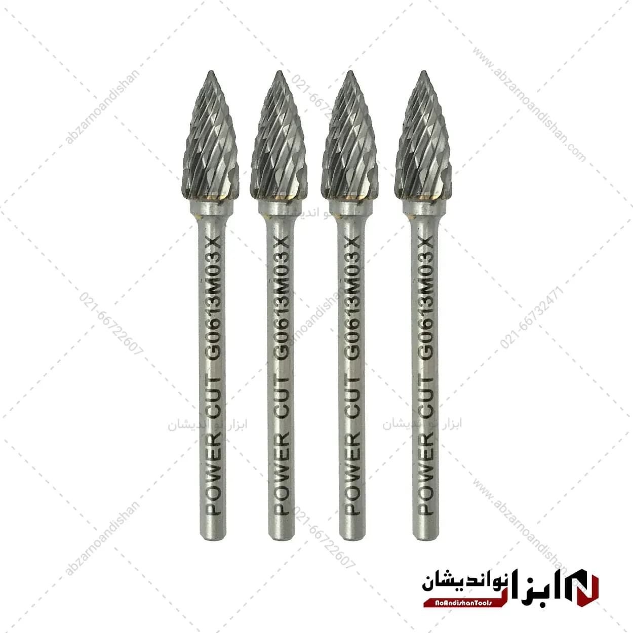 فرز فرم مینیاتوری مدل مخروطی G سایز 6 دنباله 3 برند پاور کات