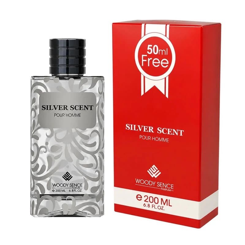 ادو پرفیوم مردانه وودی سنس مدل SILVER SCENT