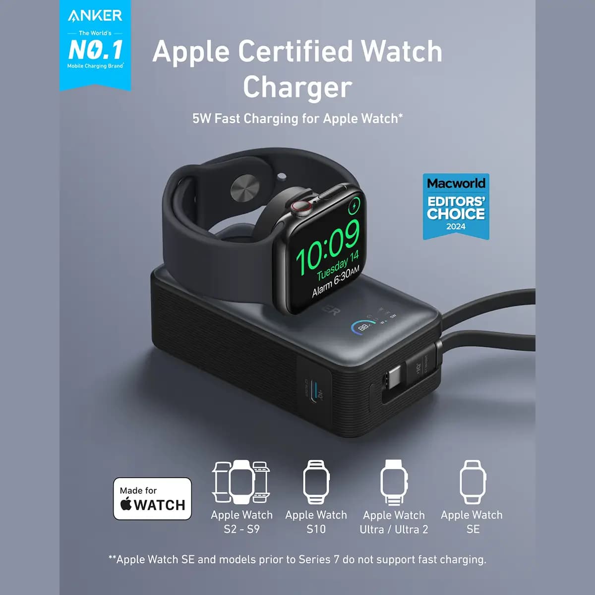 پاور بانک انکر مدل A1657 با ظرفیت 10000mAh و توان 35W — تصویر ۵