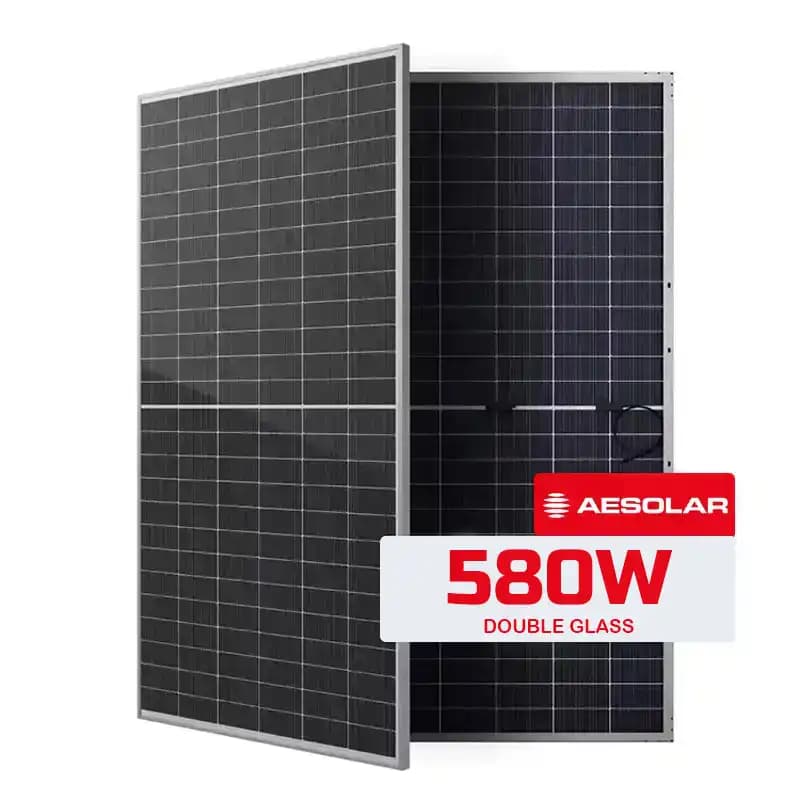 پنل خورشیدی 580 وات مونوکریستال بایفشیال برند AE SOLAR مدل AE580CMD-144BDS