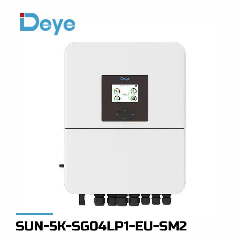 اینورتر هیبریدی خورشیدی 5 کیلووات تک فاز برند DEYE مدل SUN-5K-SG04LP1 -EU-SM2
