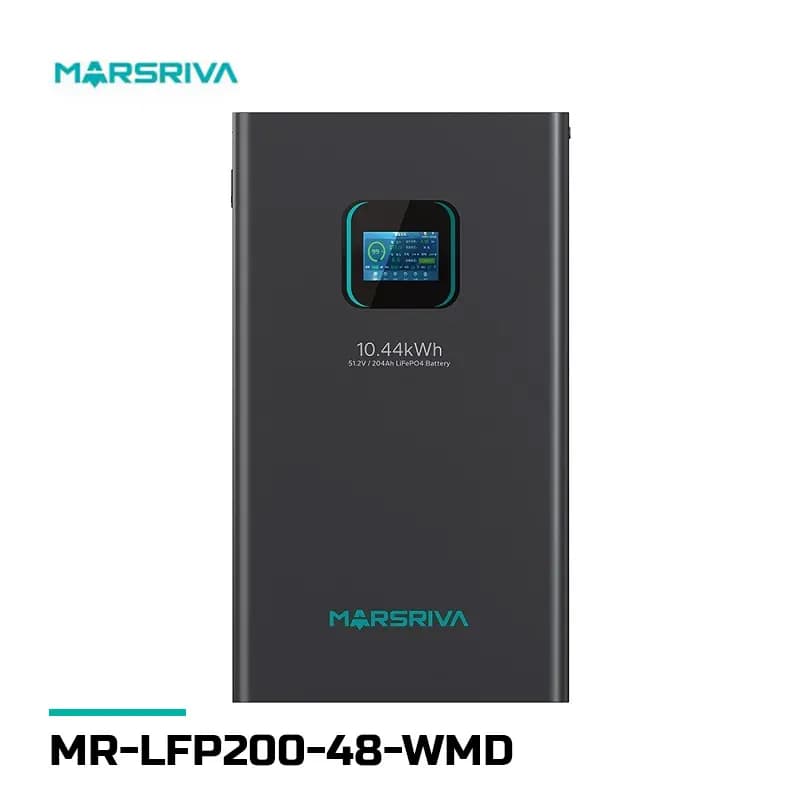 باتری لیتیومی 10.4 کیلووات 204 آمپر 51.2 ولت برند MARSRIVA مدل MR-LFP48-200-WMD