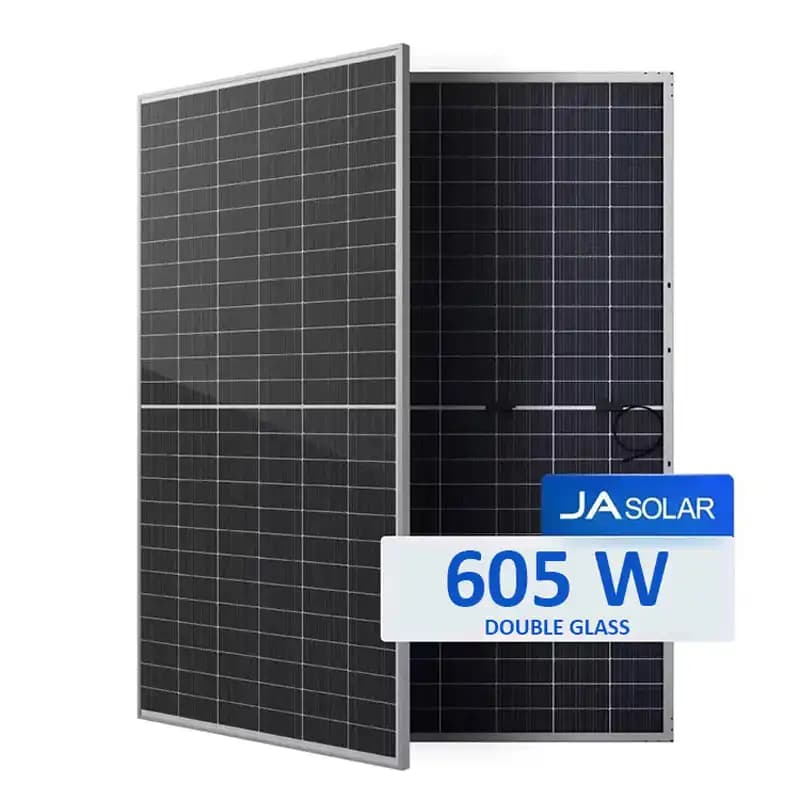 پنل خورشیدی 605 وات مونو کریستال بایفشیال برند JA SOLAR با تکنولوژی N-TYPE