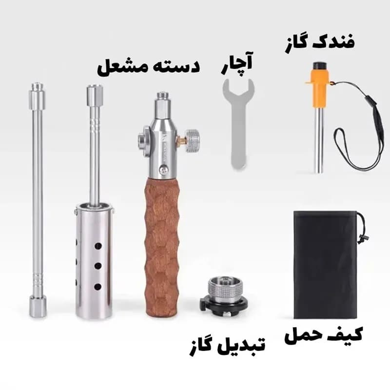 مشعل گازی فندکی کپسولی گرین لاین مدل Flame Torch ضد باد — تصویر ۵