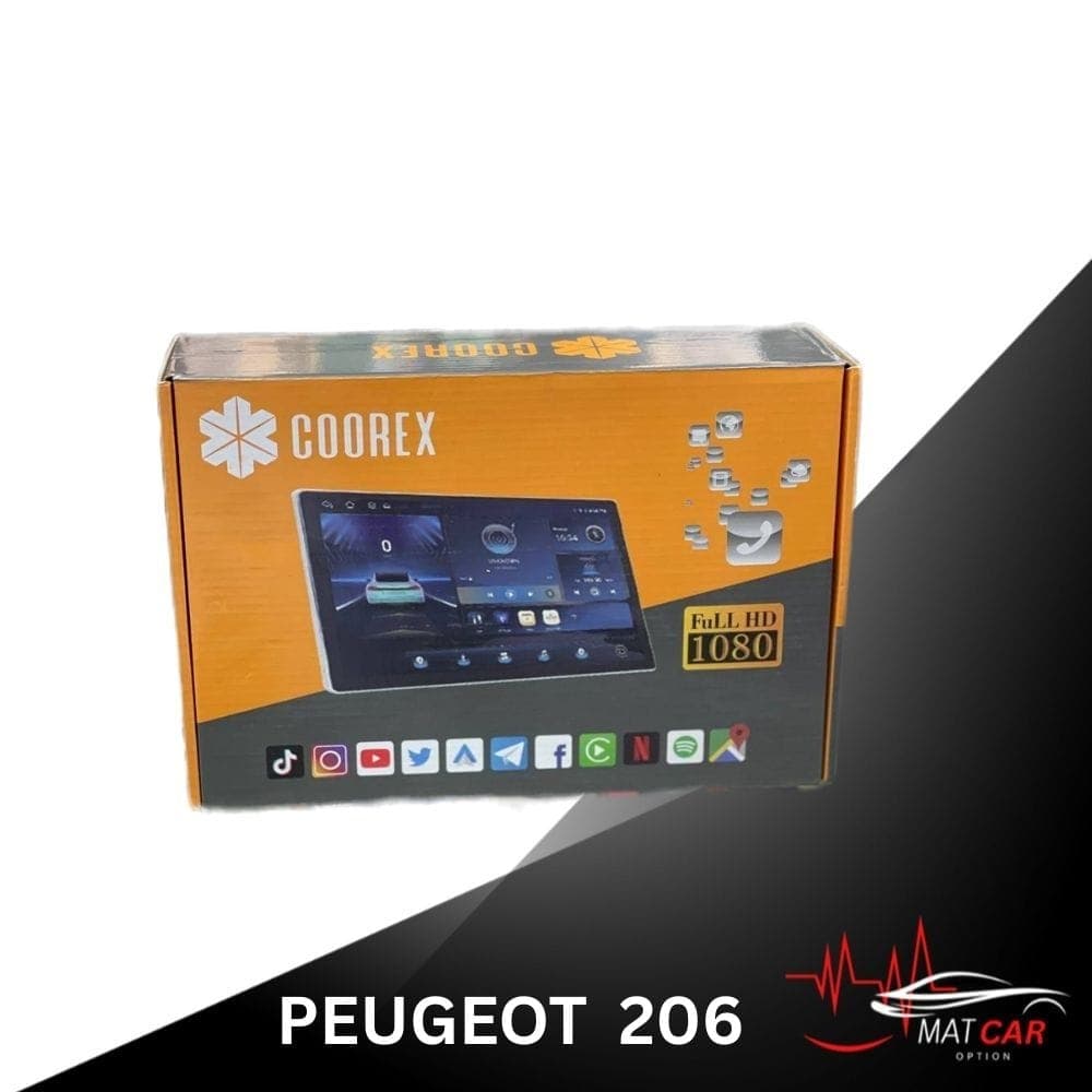 مانیتور اندروید پژو 206 مدل Coorex — تصویر ۴