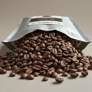دانه قهوه ترکیبی 60 %+40 % روبوستا