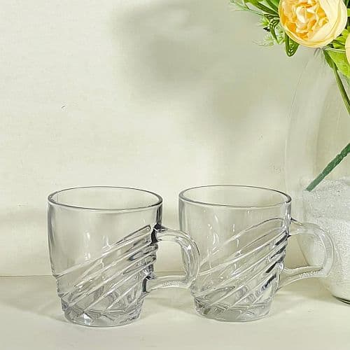 نیم لیوان دسته دار کادیز کادویی سفید (6) بسته 6 تایی ارسال نیمه رایگان