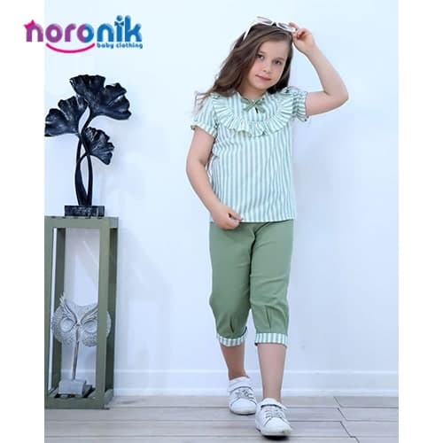 ست شومیز و شلوارک دخترانه نازگل