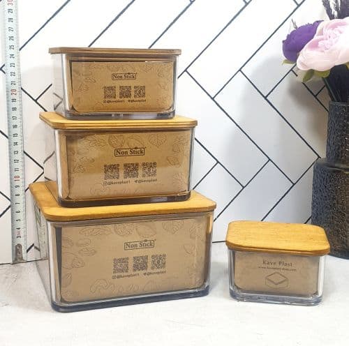 4 تیکه مانا مربع درب چوب کارتن 12تایی کاوه پلاست(12) بسته 12 تایی ارسال نیمه رایگان