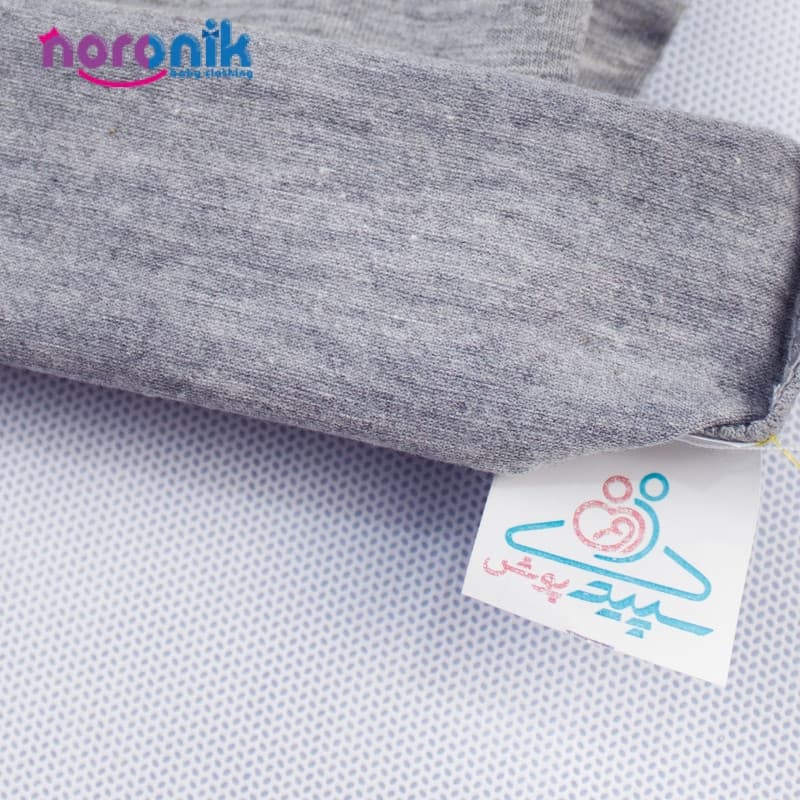 بادی آستین بلند نوزادی سپیدپوش یقه ب ب — تصویر ۵