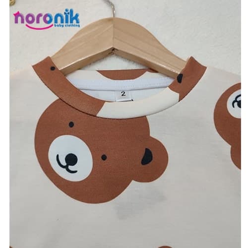 تیشرت و شلوار راحتی طرح تدی 2 تا 8 سال — تصویر ۳