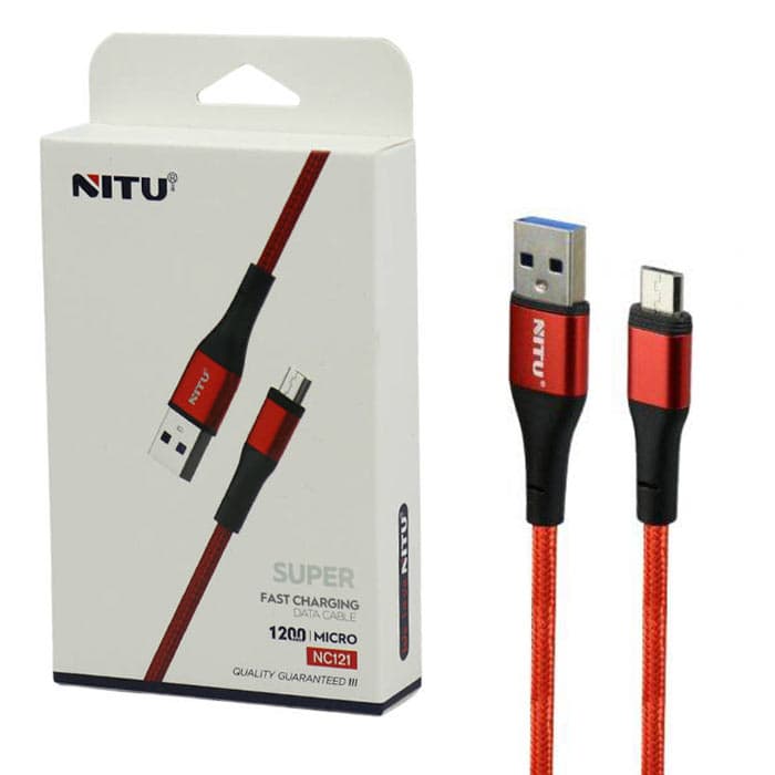 کابل USB به Micro-usb نیتو NITU NC121 طول 1.2 متر 2.4 آمپر — تصویر ۴