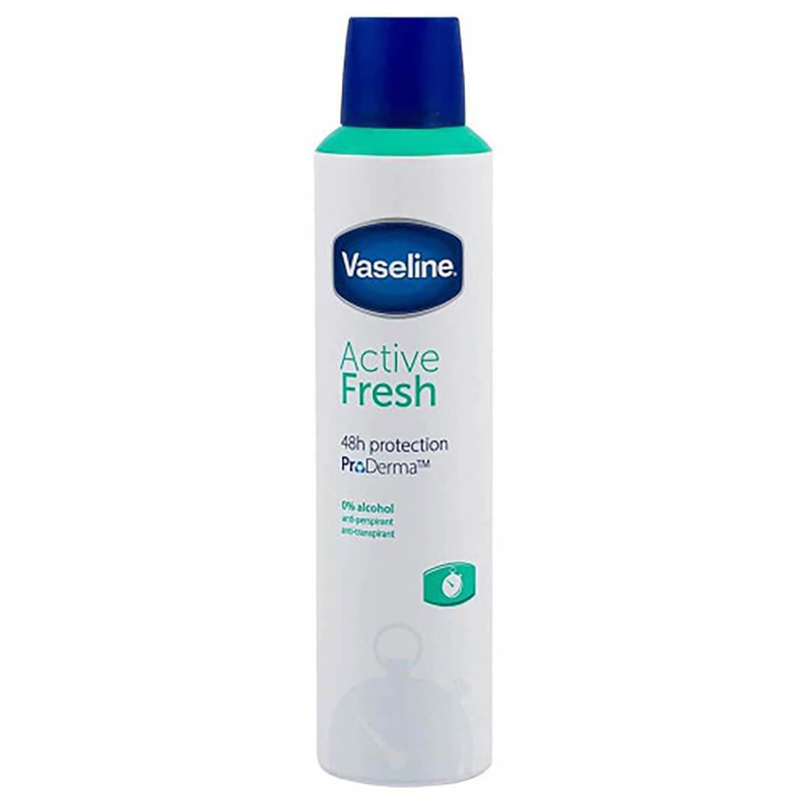 اسپری ضد تعریق بدن وازلین مدل Active Fresh حجم 250 میل
