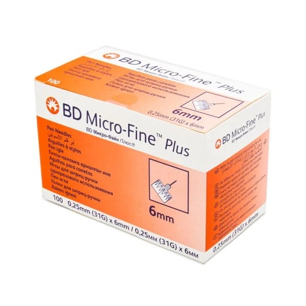 سر سوزن قلم انسولین BD سایز6 میلی‌متر