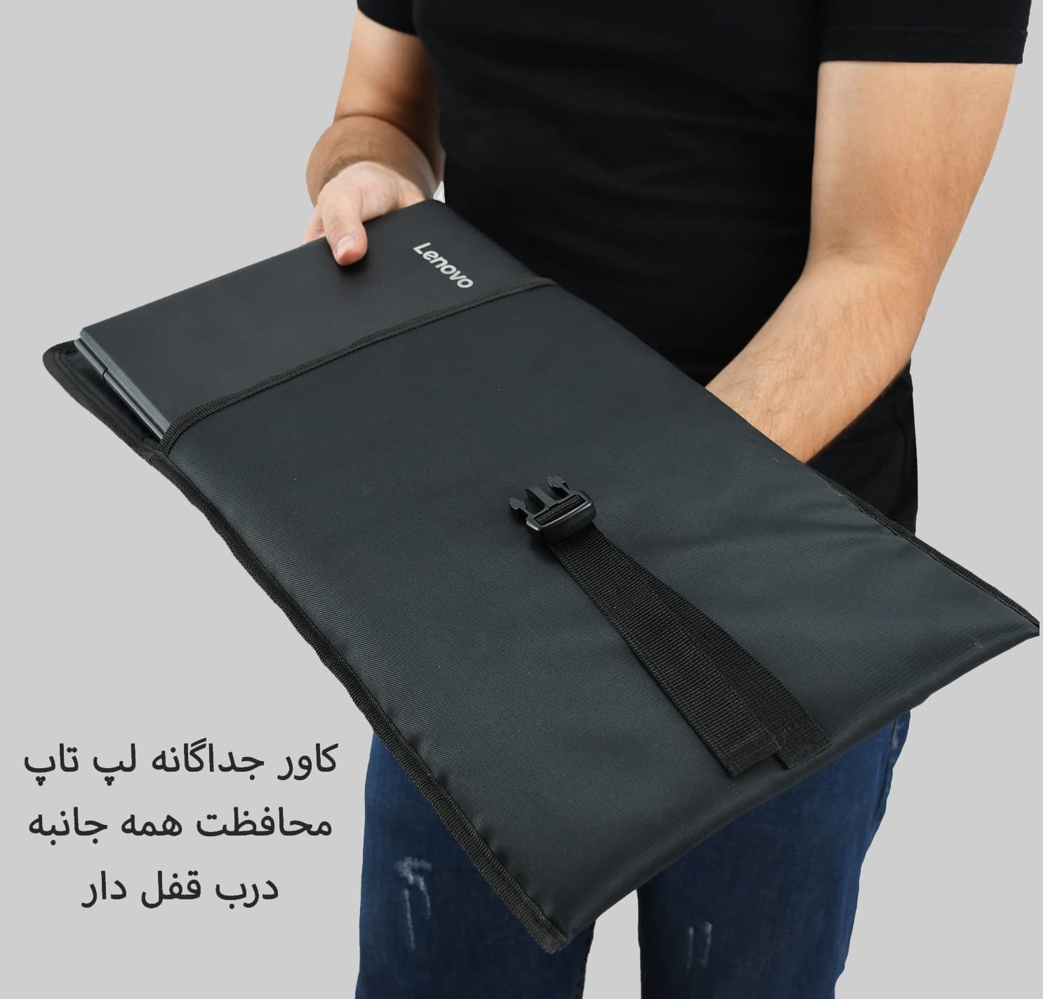 کوله پشتی لپ تاپ 2023 طوسی — تصویر ۲