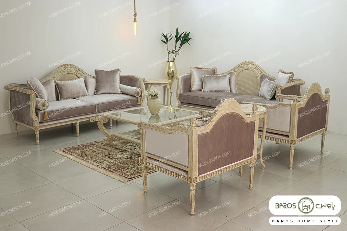 مبل نئوکلاسیک مصری و کاجی — تصویر ۷
