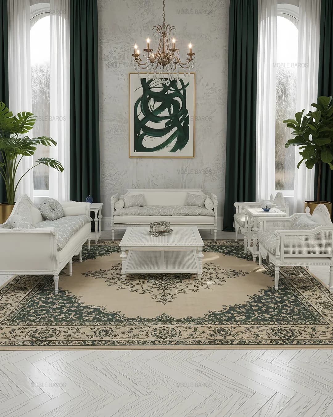مبل نئوکلاسیک مصری و کاجی