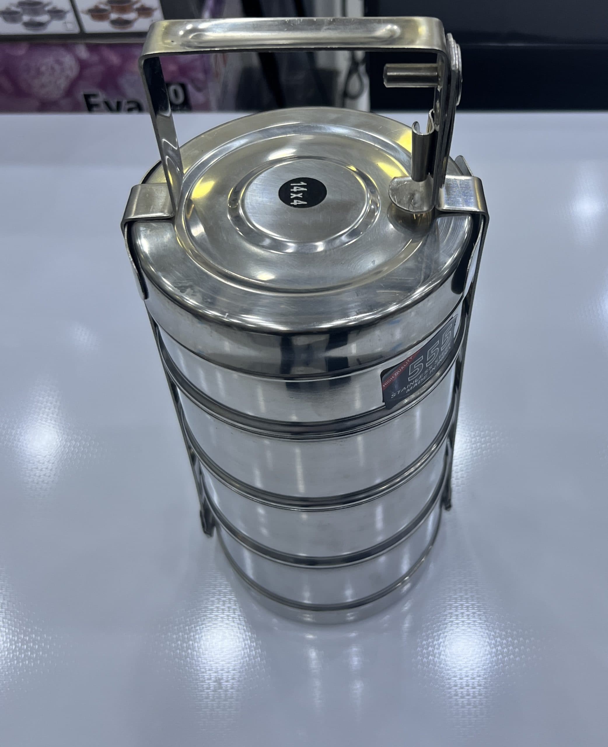 ظرف غذا چهار طبقه استیل هندی MARVEL — تصویر ۲