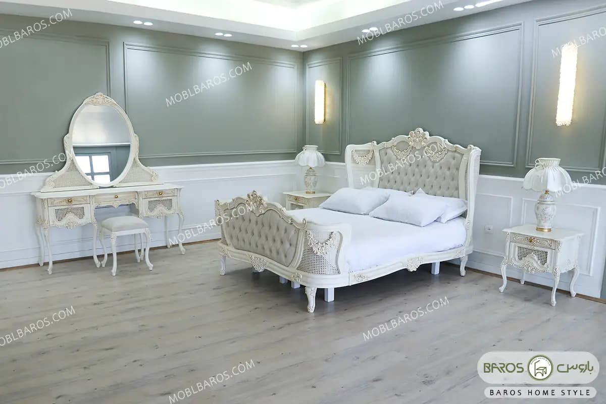 سرویس خواب دو نفره چوبی مبینا کد ۳ — تصویر ۶