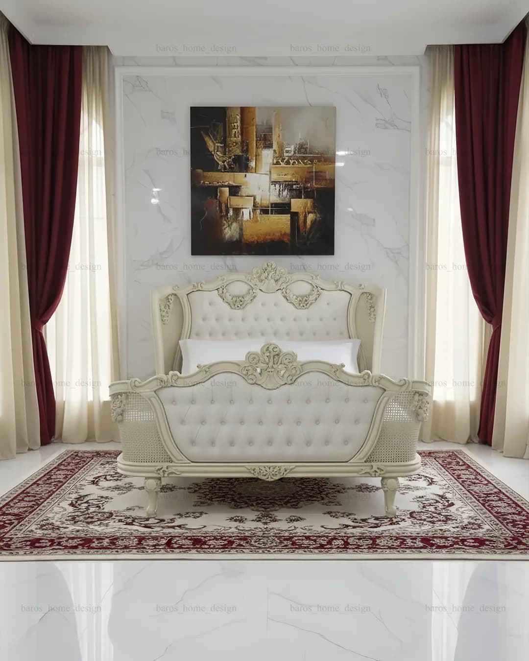 سرویس خواب دو نفره چوبی مبینا کد ۳ — تصویر ۲
