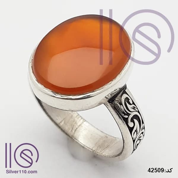 انگشتر نقره دستساز عقیق یمنی کد 42509