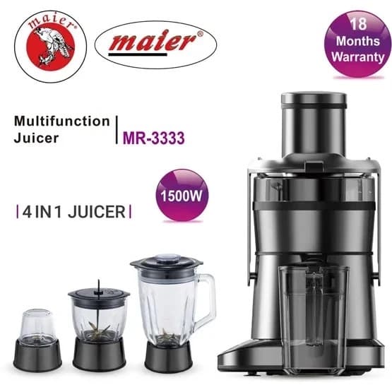 آبمیوه‌گیری چهارکاره مایر مدل mr3333 — تصویر ۴