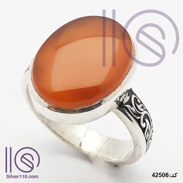 انگشتر نقره دستساز عقیق یمنی کد 42506