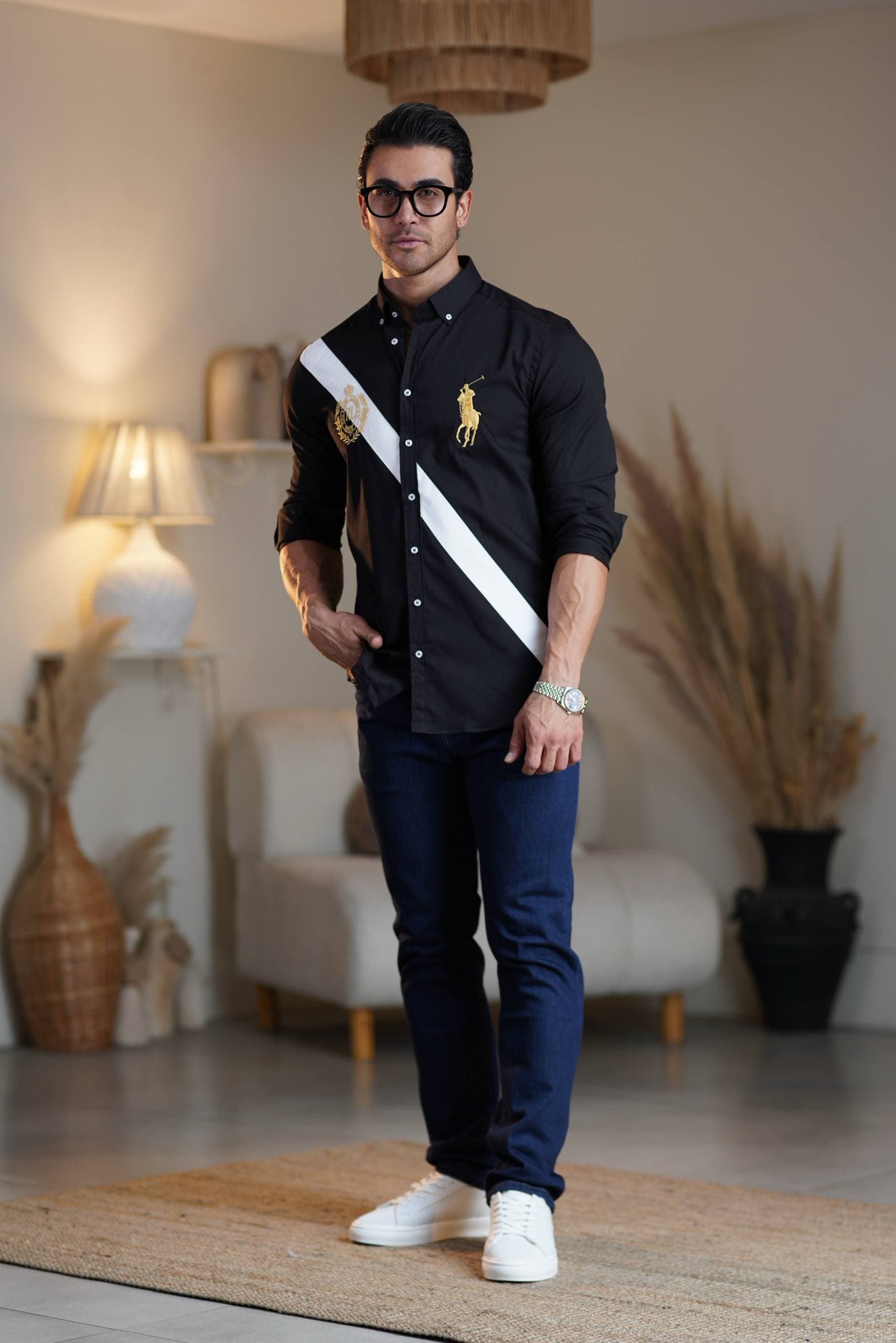 پیراهن بلند POLO مشکی کد 11137B — تصویر ۲