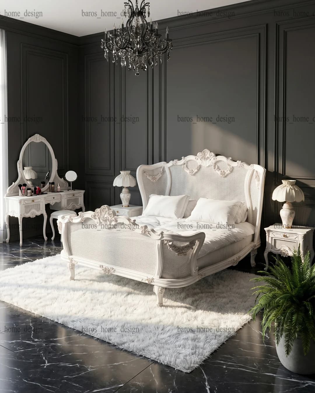سرویس خواب دو نفره چوبی مبینا
