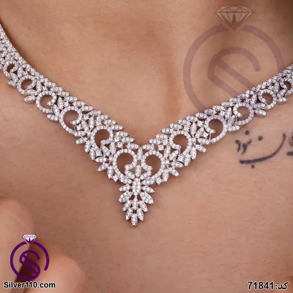 سرویس نقره زنانه مدل جناقی کد 71841 — تصویر ۲