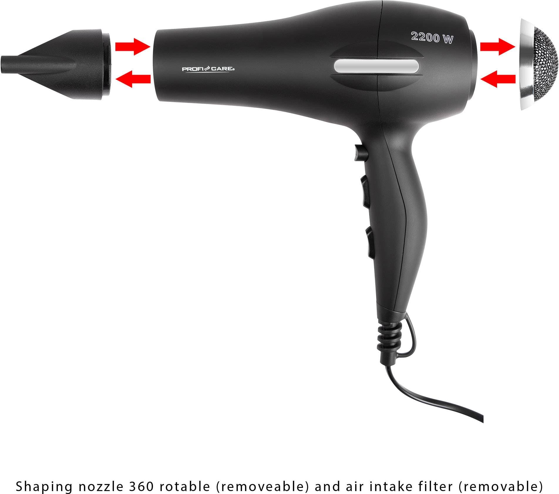 سشوار حرفه ای پروفی کر آلمان 2200 وات مدل PC-HT 3017 — تصویر ۳