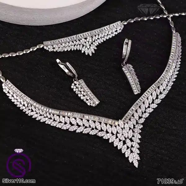 سرویس نقره زنانه مدل جناقی کد 71839 — تصویر ۲