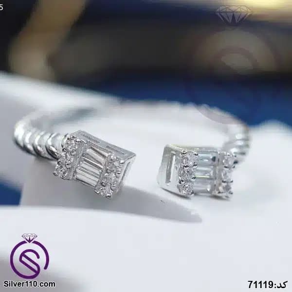 انگشتر نقره زنانه کد 71119 — تصویر ۲