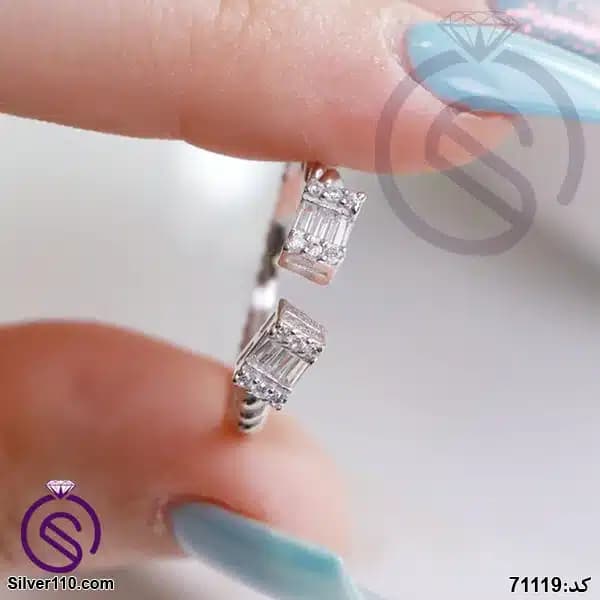 انگشتر نقره زنانه کد 71119 — تصویر ۳
