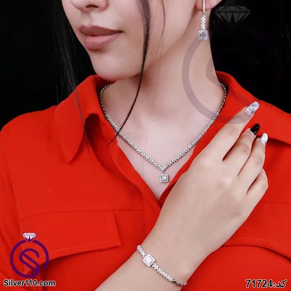 سرویس نقره زنانه مستطیل کد 71824 — تصویر ۲
