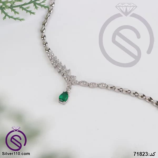 سرویس نقره زنانه مدل کریستال سبز کد 71823 — تصویر ۶