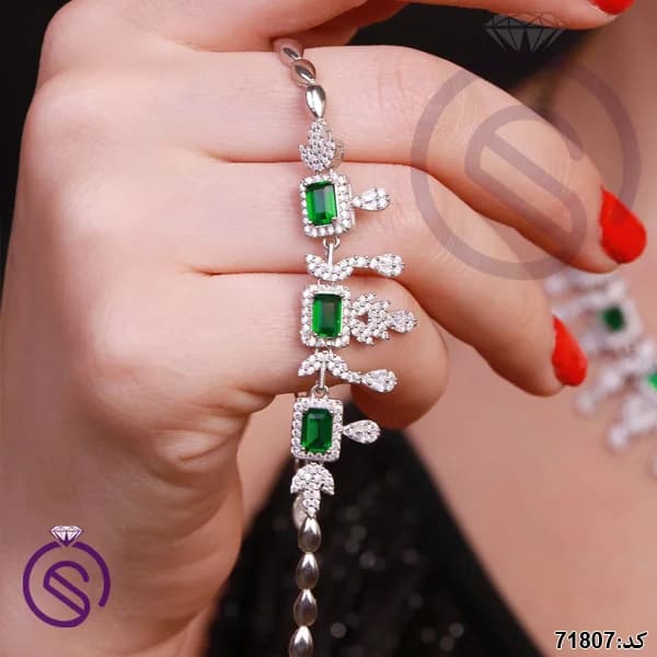 سرویس نقره زنانه نگین کریستال کد 71807 — تصویر ۳