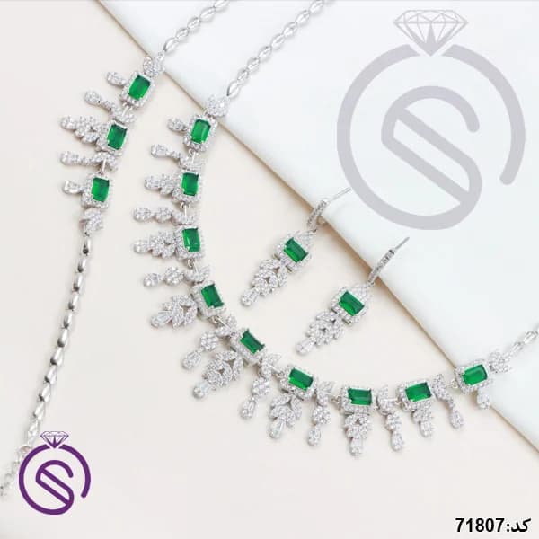 سرویس نقره زنانه نگین کریستال کد 71807