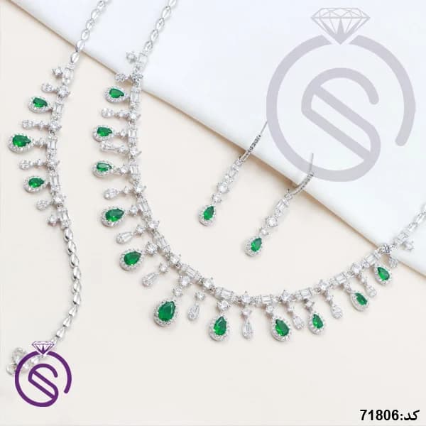 سرویس نقره زنانه نگین کریستال کد 71806