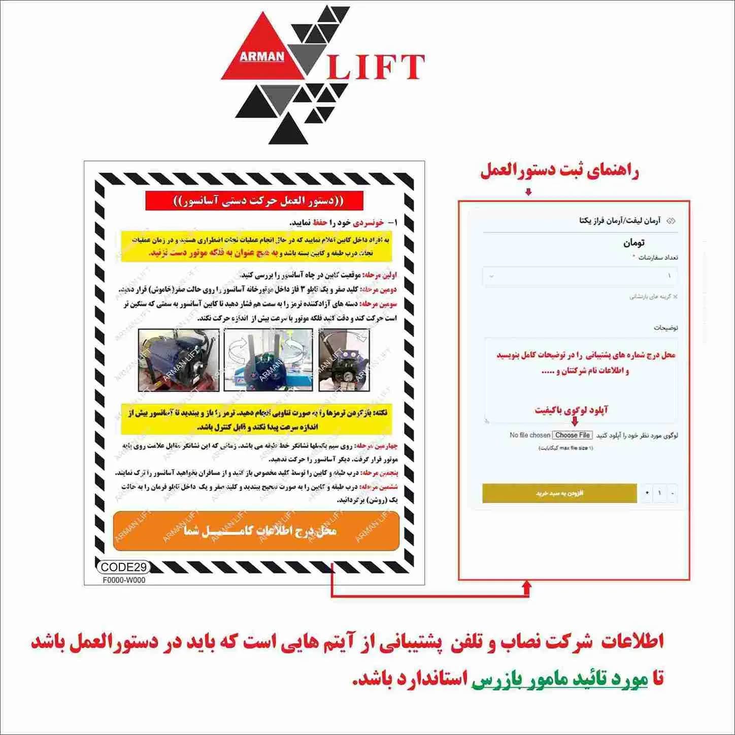 دستورالعمل موتور آسانسور سیکور بشکی ای کد 29 — تصویر ۲