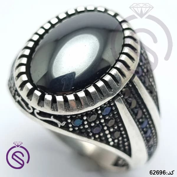 انگشتر نقره حدید مردانه مدل آراد کد 62696