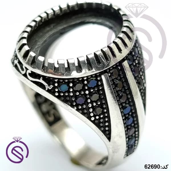 رکاب انگشتر نقره مردانه مدل آراد کد 62690