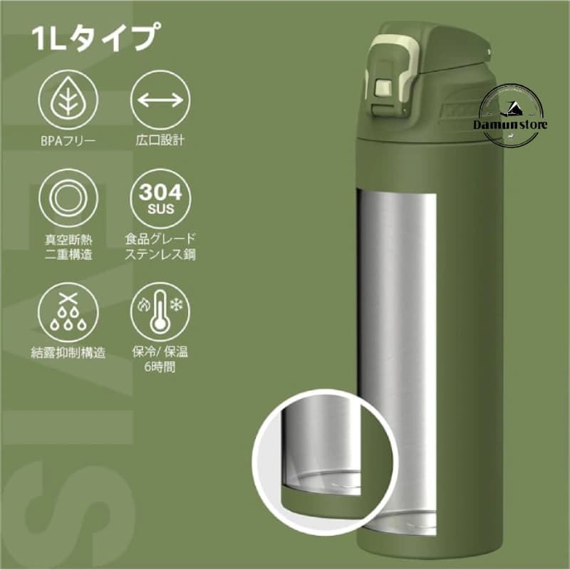 فلاسک دوجداره یک لیتری سانتکو مدل SANTECO NEVIS SPORT 1L — تصویر ۵