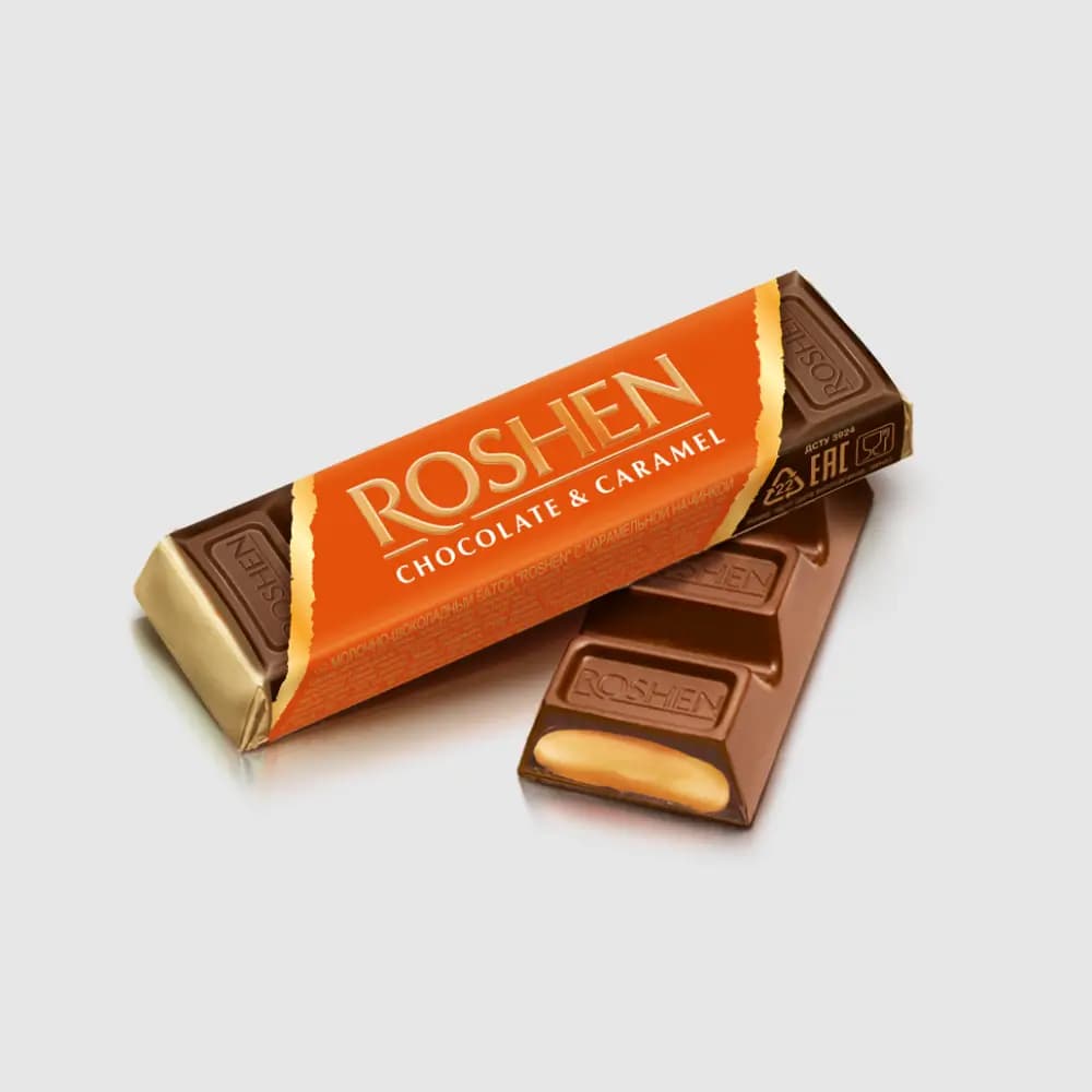 شکلات بار کاکائویی کاراملی ROSHEN