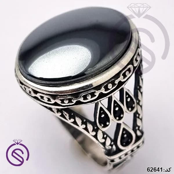 انگشتر نقره حدید مردانه مدل یاشار کد 62641