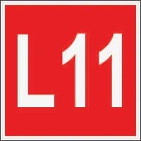 لیبل L11 سایز 9.5*9.5 – PVC قرمز رنگ