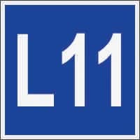 لیبل L11 سایز 9.5*9.5 – PVC آبی رنگ