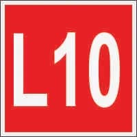 لیبل L10 سایز 9.5*9.5 – PVC قرمز رنگ