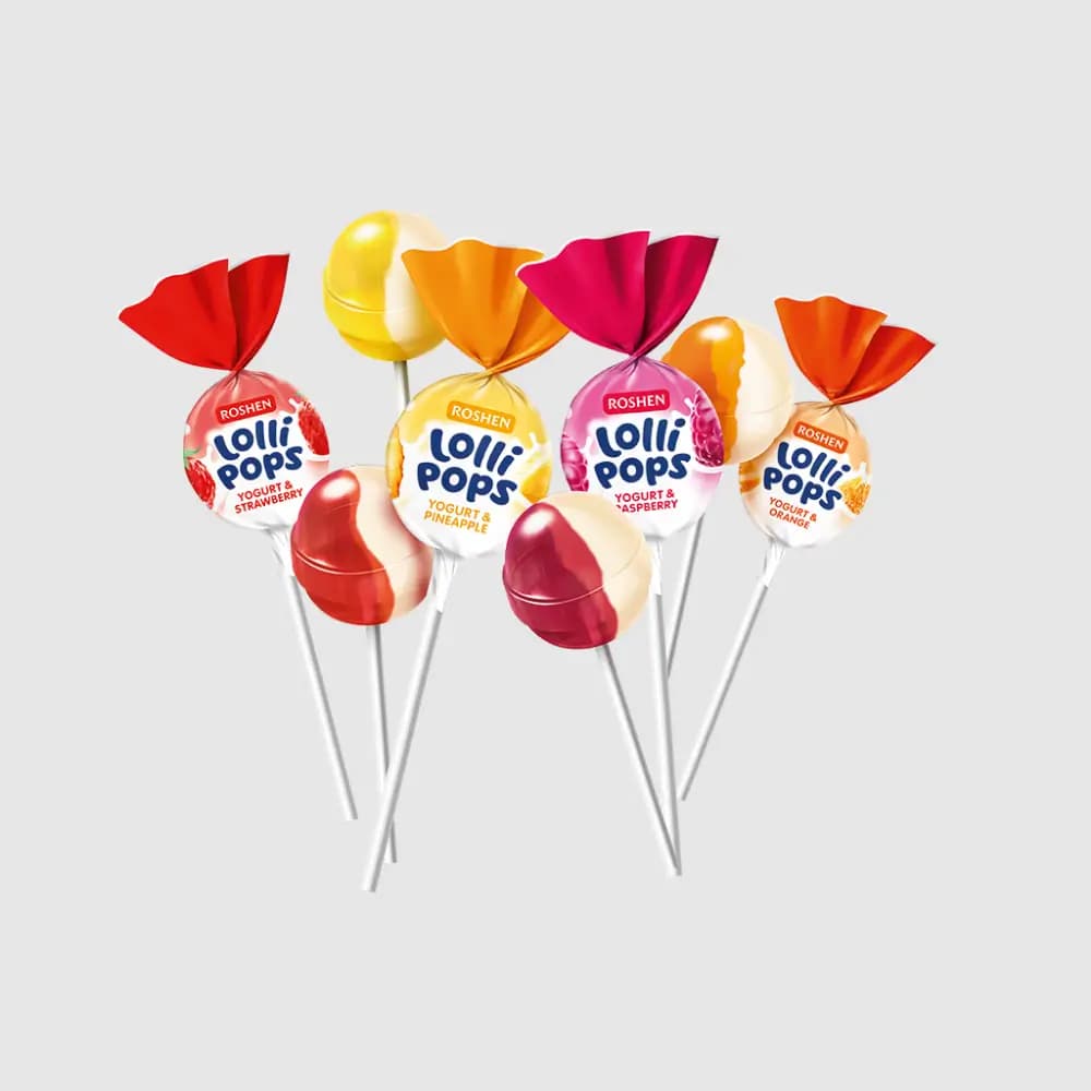 آبنبات چوبی ROSHEN میکس ماست و میوه
