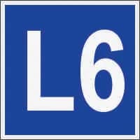 لیبل L6 سایز 9.5*9.5 – PVC آبی رنگ